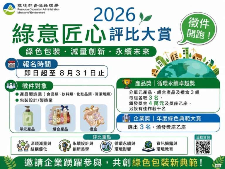 「2026綠意匠心評比大賞」圖卡